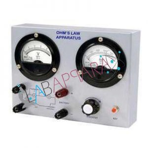 Ohms Law Apparatus, Physics Laboratory, laboratory glass ware equipments, Scientific Lab Instruments, Educational Instruments, Testing Lab Equipment, lab measuring instruments, laboratory equipments, scientific instrument exporters, school laboratory instruments, laboratory equipment manufacturers, Indian lab equipment exporters.