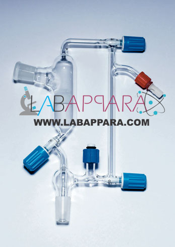 Perkins Intermediate Receiver,laboratory glassware, borosilicate glass, chemistry lab instruments, laboratory glass ware equipments, Scientific Lab Instruments, Educational Instruments, Testing Lab Equipment, lab measuring instruments, laboratory equipments, scientific instrument exporters, school laboratory instruments